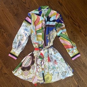 Zara Printed Multicolor Dress